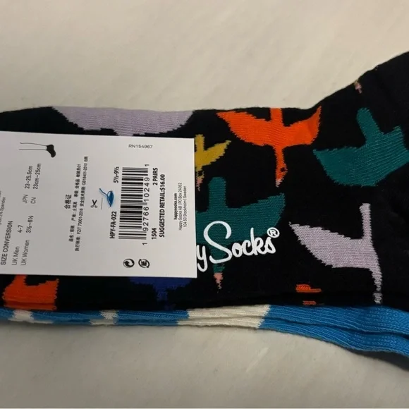 Happy Socks Low Ankle Socks 2-Pack | US W 5½–9½ / M 4½–7¼ | Clouds + Birds - Picture 3 of 4